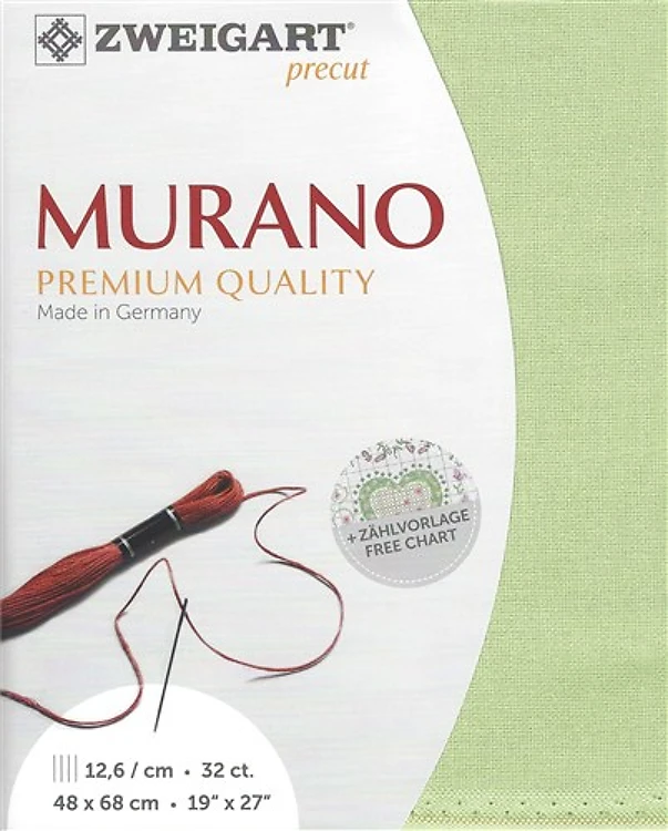 Precut Zweigart Murano 32 count Sage Green 3984/6083