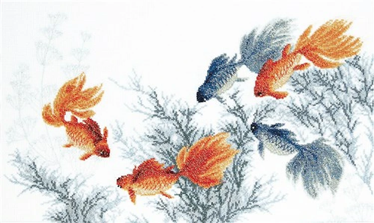 Beadwork kit kit M-354C "Goldfishes. Fulfillment of five desires"