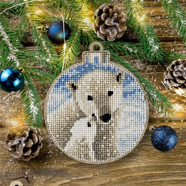 Cross-stitch kits on wood FLW-016