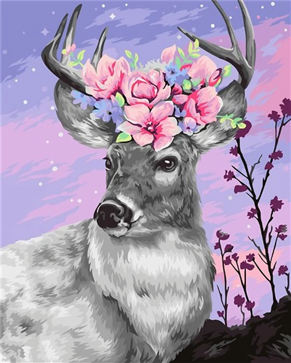 Painting by Numbers kit Crafting Spark Flower Crown H111 19.69 x 15.75 in