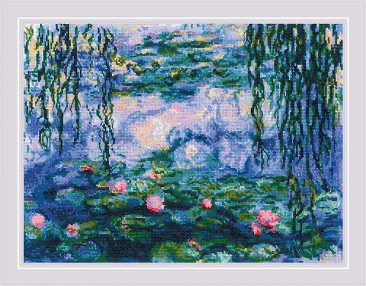 Water Lilies after C. Monet's Painting R2034 Counted Cross Stitch Kit