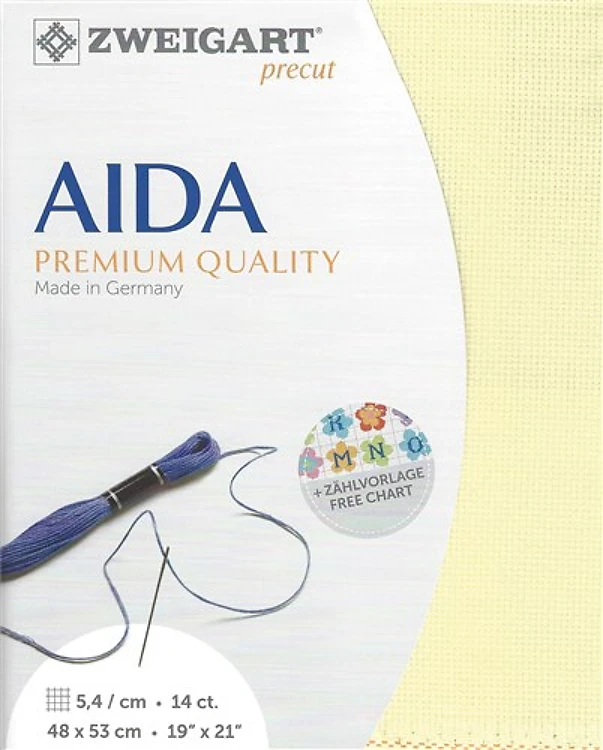 Precut Zweigart Stern-Aida 3706/2030 Yellow