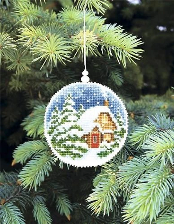 Christmas tree toy. Plastic Canvas Cross-stitch kit T-11C