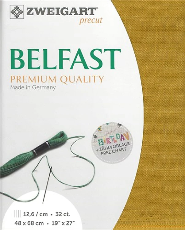 Precut Zweigart Belfast 32 count Curry 3609/3008
