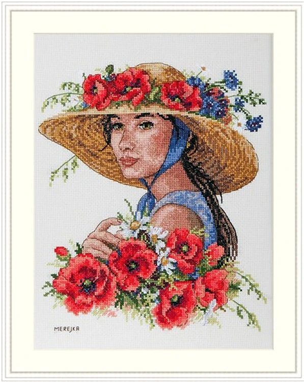 Flower Hat K-250 Counted Cross-Stitch Kit