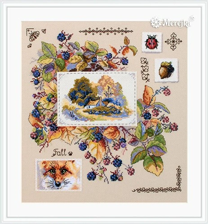 Autumn Sampler K-131 Counted Cross-Stitch Kit