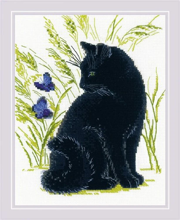 Black Cat R2001 Counted Cross Stitch Kit