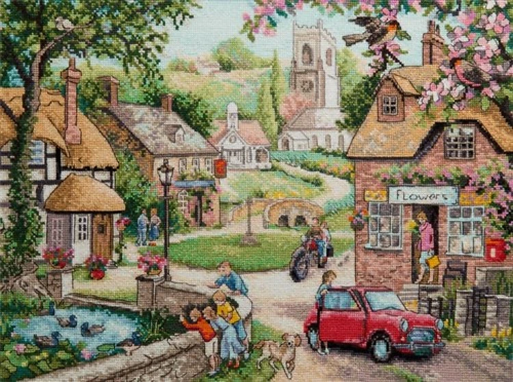 Cross-stitch kit M-490C "One morning"