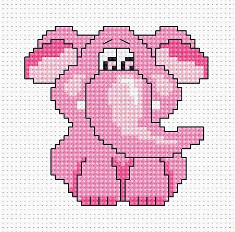 Pink Elephant B042L Counted Cross-Stitch Kit