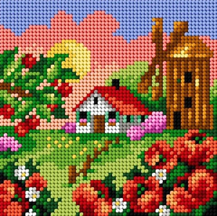 Gobelin canvas for halfstitch without yarn Four Seasons - Summer