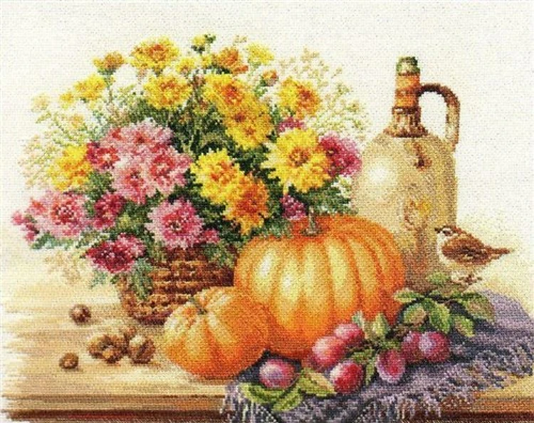 Still life with Pumpkin 5-15 Counted Cross-Stitch Kit
