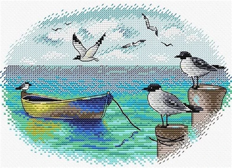 At the Pier M-557 / SM-557 Counted Cross-Stitch Kit