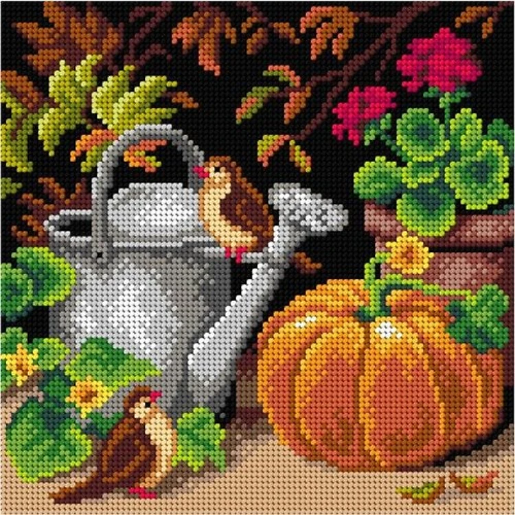 Needlepoint canvas for halfstitch without yarn In the Garden 3231H - Printed Tapestry Canvas