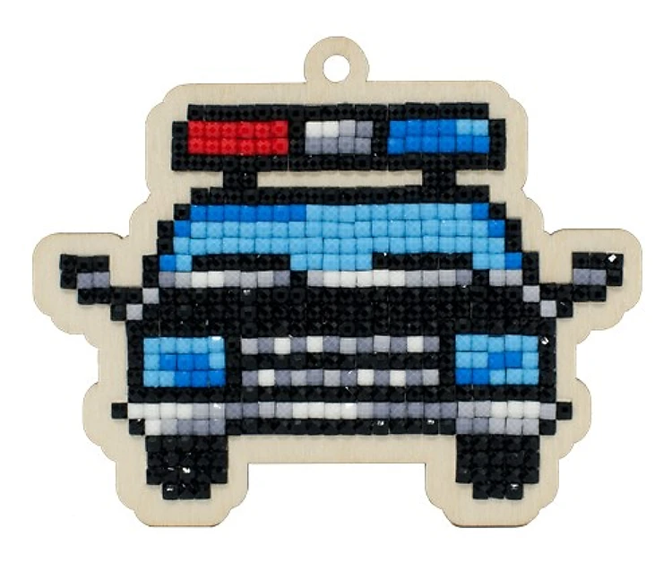 Police Car CSw385 Diamond Painting on Plywood Kit