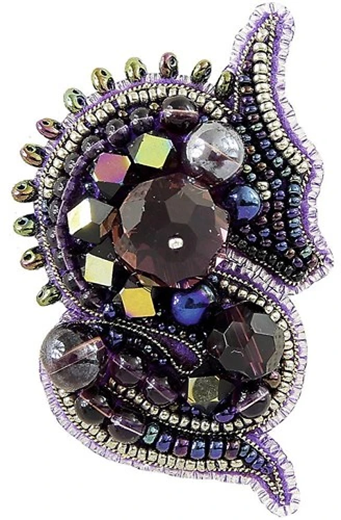 BP-268C Beadwork kit for creating brooch Crystal Art "The Dragon"