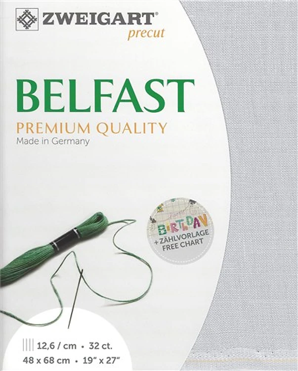 Precut Zweigart Belfast 3609/705 Pearl Gray