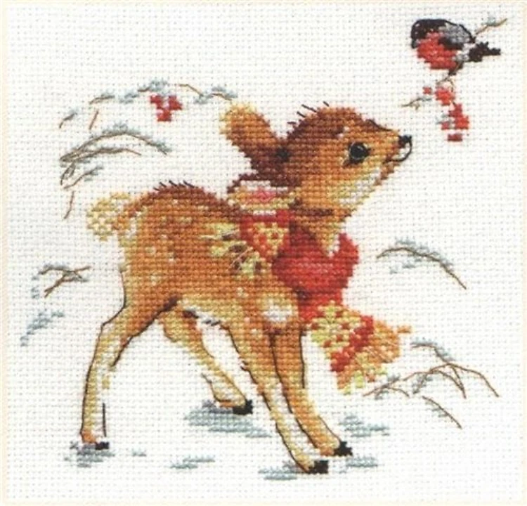 Little Deer 0-100 Counted Cross-Stitch Kit