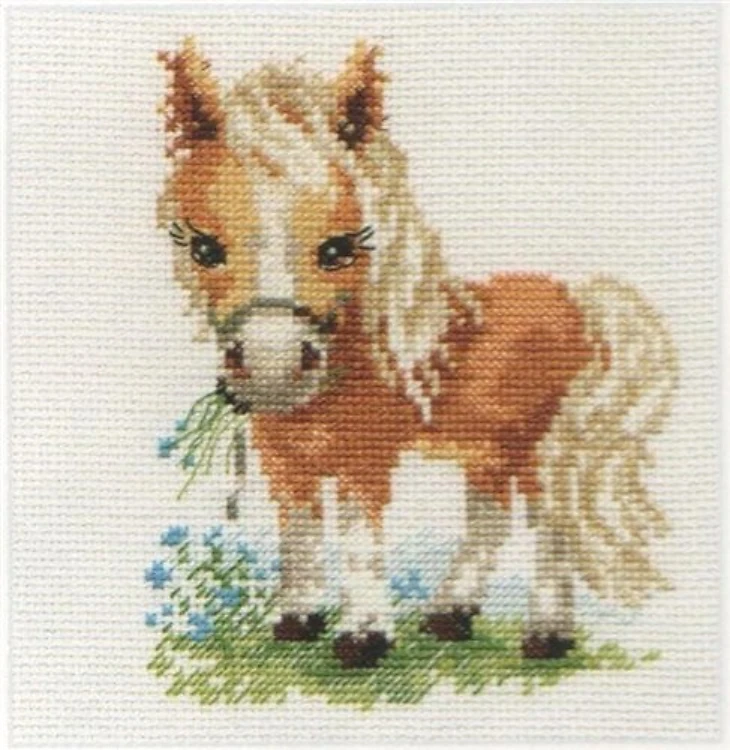 White mane Horse 0-114 Counted Cross-Stitch Kit
