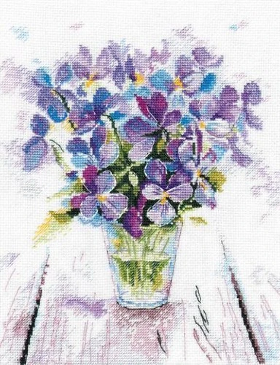 Blue violets 1006 Counted Cross Stitch Kit