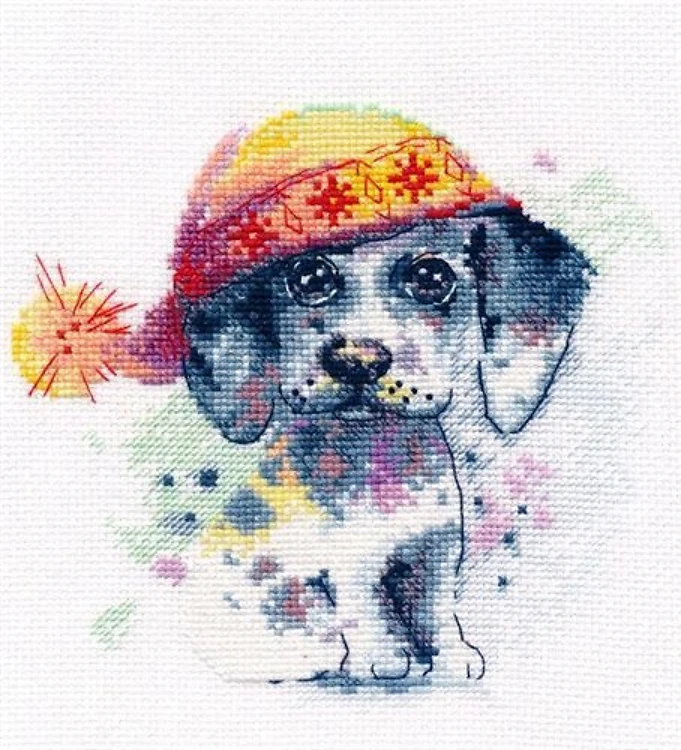 Cute Puppy 1023 Counted Cross Stitch Kit