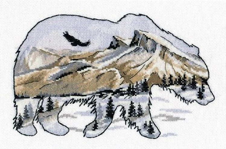 Animal world. Bear 1052 Counted Cross Stitch Kit