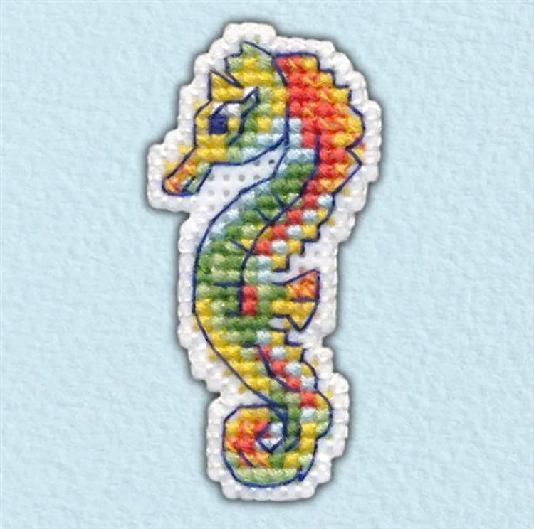 Badge - Seahorse 1098 Counted Cross Stitch Kit