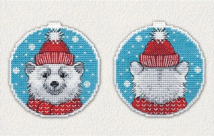 Plastic Canvas Christmas Bear 1150 Counted Cross Stitch Kit