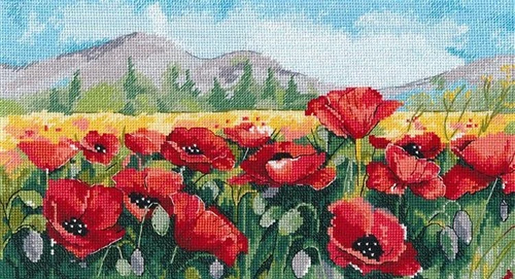 Poppies 1190 Counted Cross Stitch Kit