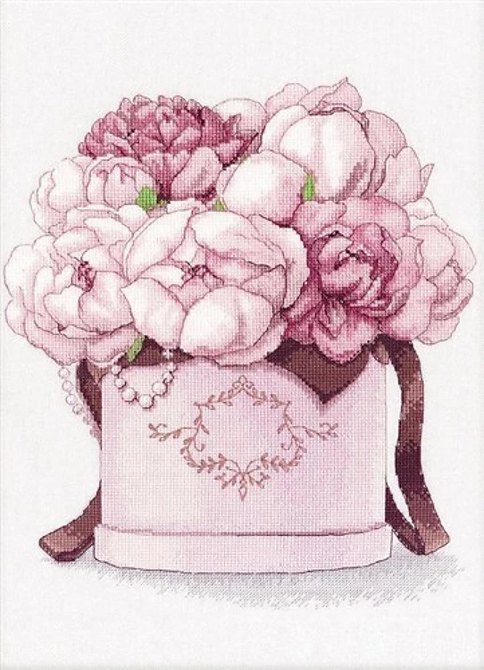 Gentle peonies 1233 Counted Cross Stitch Kit
