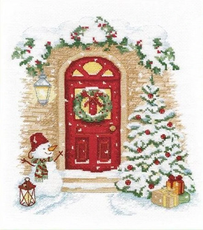 Holiday knocks on the door 1249 Counted Cross Stitch Kit