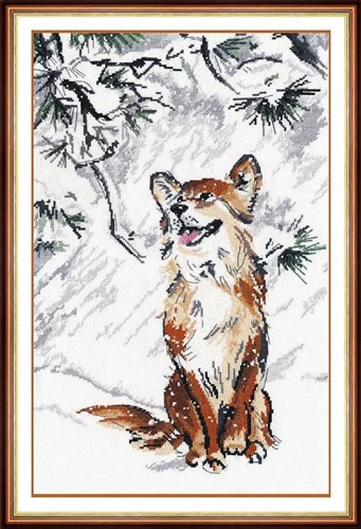 The first snow was falling 1267 Counted Cross Stitch Kit