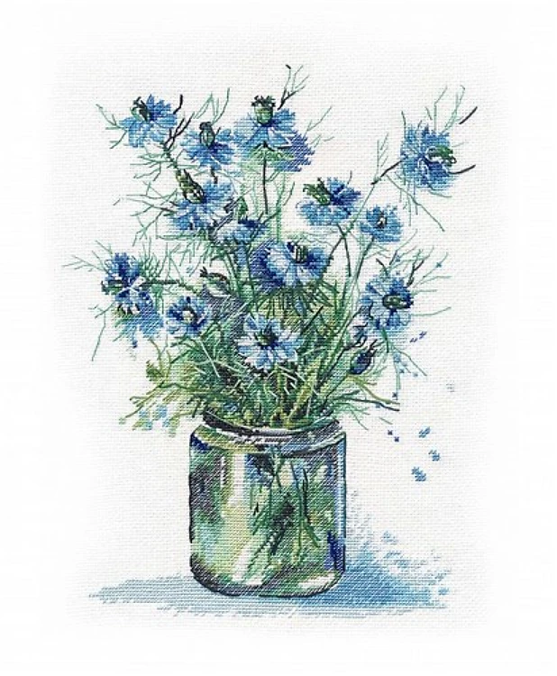 Nigella bouquet 1282 Counted Cross Stitch Kit