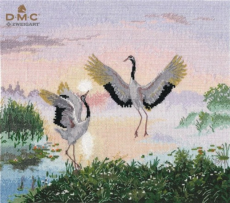 Dancing Cranes 1340 Counted Cross Stitch Kit