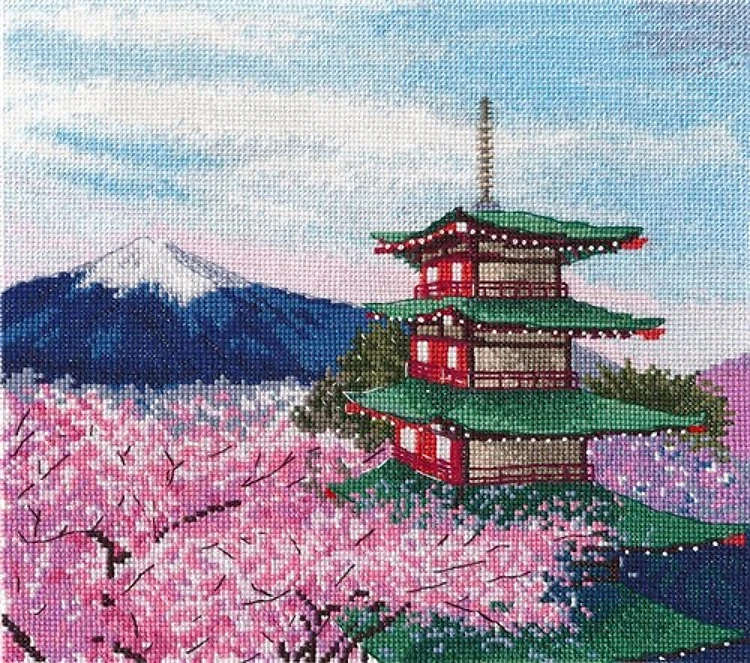 Chureito Pagoda 1366 Counted Cross Stitch Kit