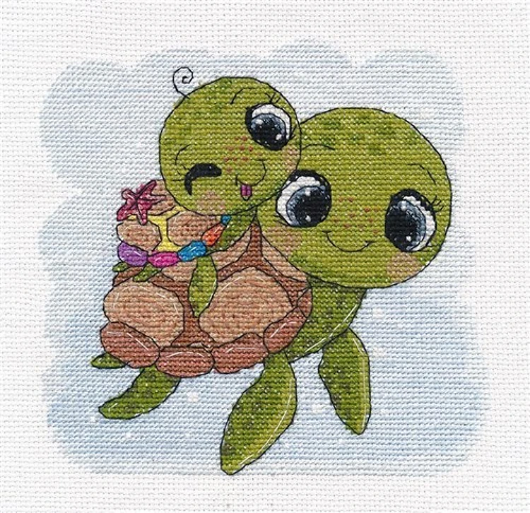 Funny turtles 1377 Counted Cross Stitch Kit
