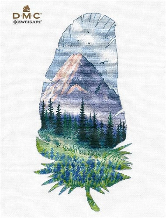 Mountain landscape-2 1402 Counted Cross Stitch Kit