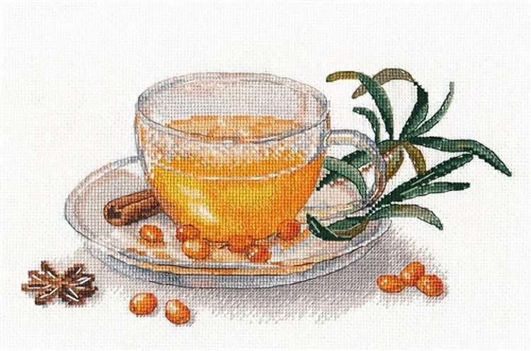 Seabuckthorn Tea 1454 Counted Cross Stitch Kit