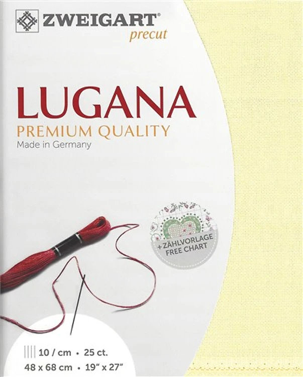 Precut Zweigart Lugana 25 count Pale Daffodil 3835/274