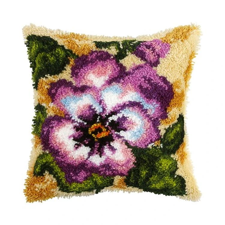 Latch-hook Kit on canvas Pansy 4086