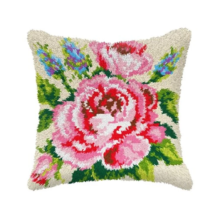 Latch hook cushion kit "Roses" 4143