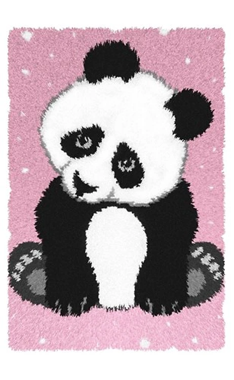 Latch-hook Carpet Kit on canvas Panda 4159