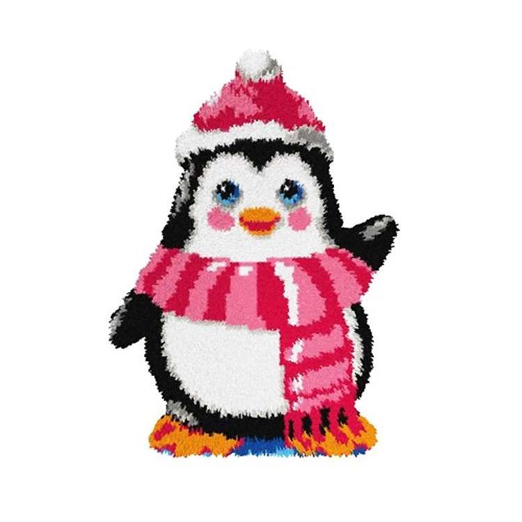 Latch-hook Kit on canvas Pinguin 4172