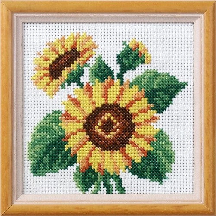Stamped Cross stitch kit "Sunflowers" 7512