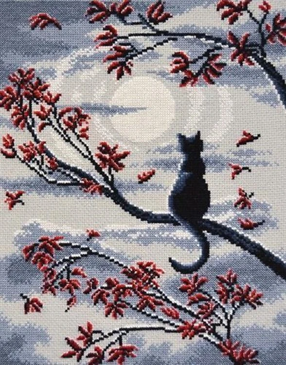 Moon cat 865 Counted Cross Stitch Kit