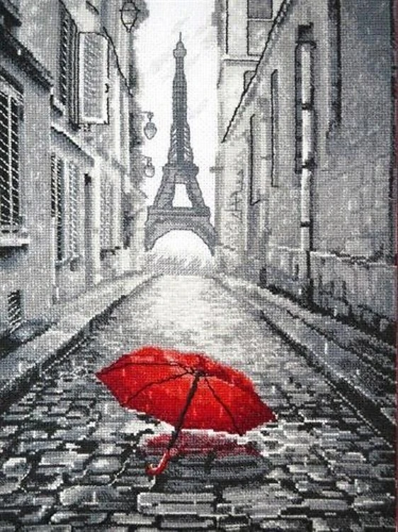 Rain in Paris 868 Counted Cross Stitch Kit