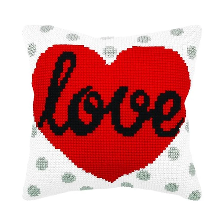 Cushion cross stitch kit "Heart" 9355