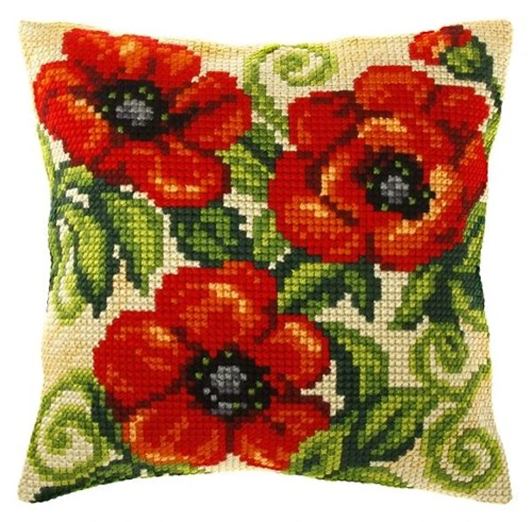 Needlepoint Cushion Kit "Poppies" 9535