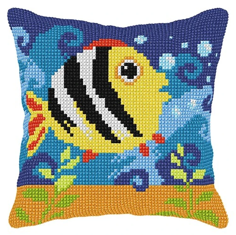 Cushion cross stitch kit "Fish" 9565