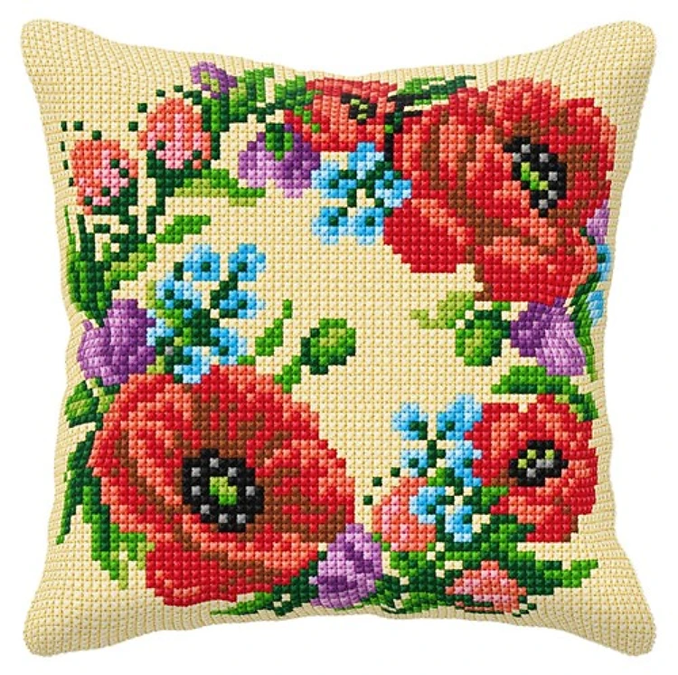 Cushion cross stitch kit "Wild flowers" 9582