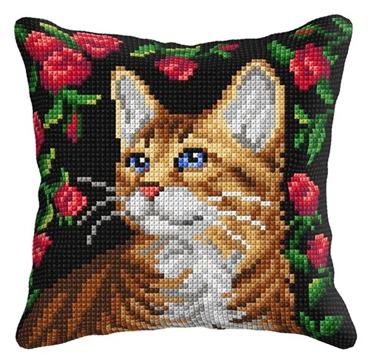 Cushion cross stitch kit "Cat" 99035